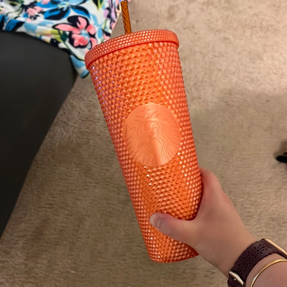 Starbucks Fall 2022 Release Orange Studded Venti Tumbler